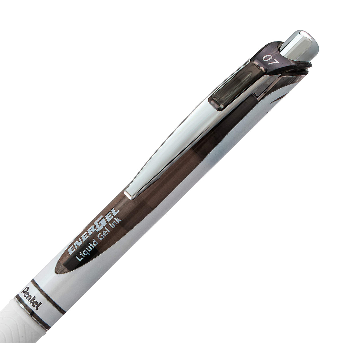 Pentel EnerGel Pearl Deluxe RTX Retractable Liquid Gel Pen, (0.7mm), Accent, Black Ink, Box of 12