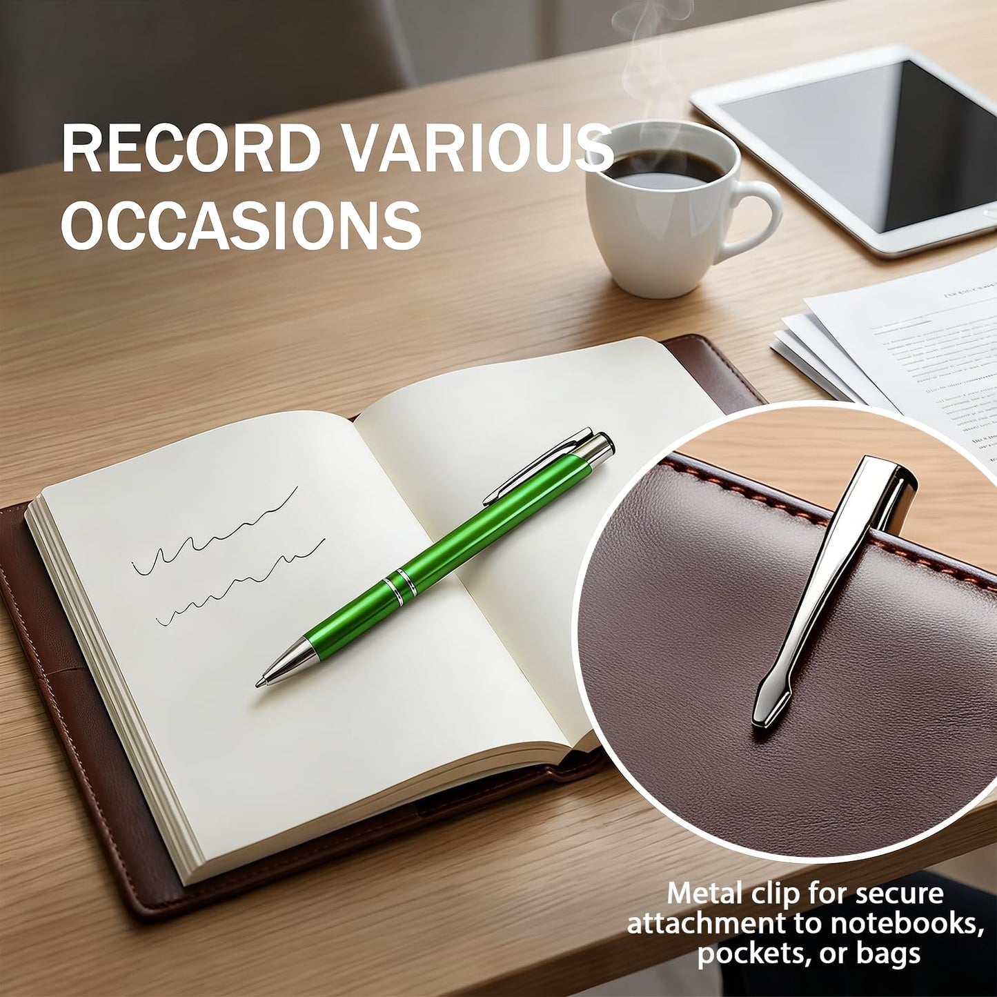 Personalized Black Ink Pen for Events, Trade Shows-Pack of 50