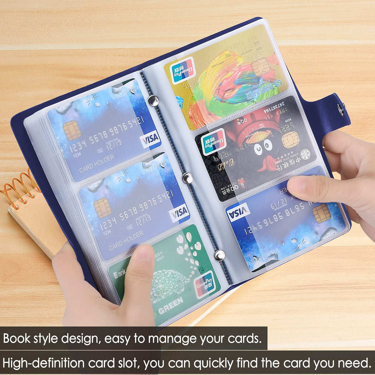 angimi Business Card Organizer with 96 Cards，Credit Card Holder for Men & Women Rfid