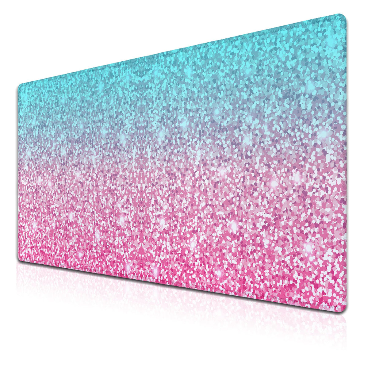 Samgula Gaming Mouse Pad Office Desk Mat, Extra Large Pink Glitter Pad for Women, Waterproof