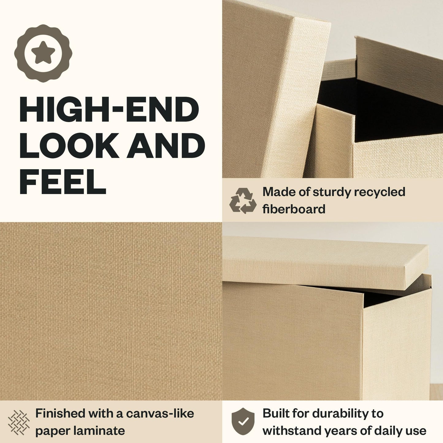 Bigso John File Box - File Storage Box and File Organizer for Important Paperwork - Durable Hanging