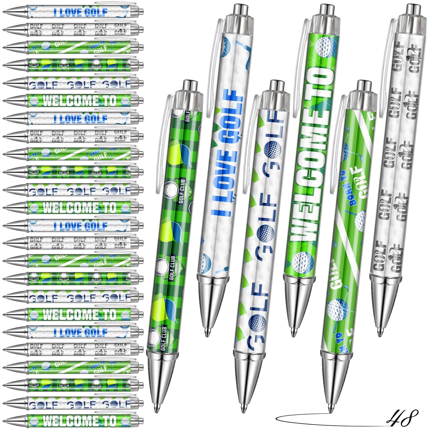 Weekgrat 48 Pcs Ballpoint Pen Favors Black Ink Retractable Ballpoint Pens