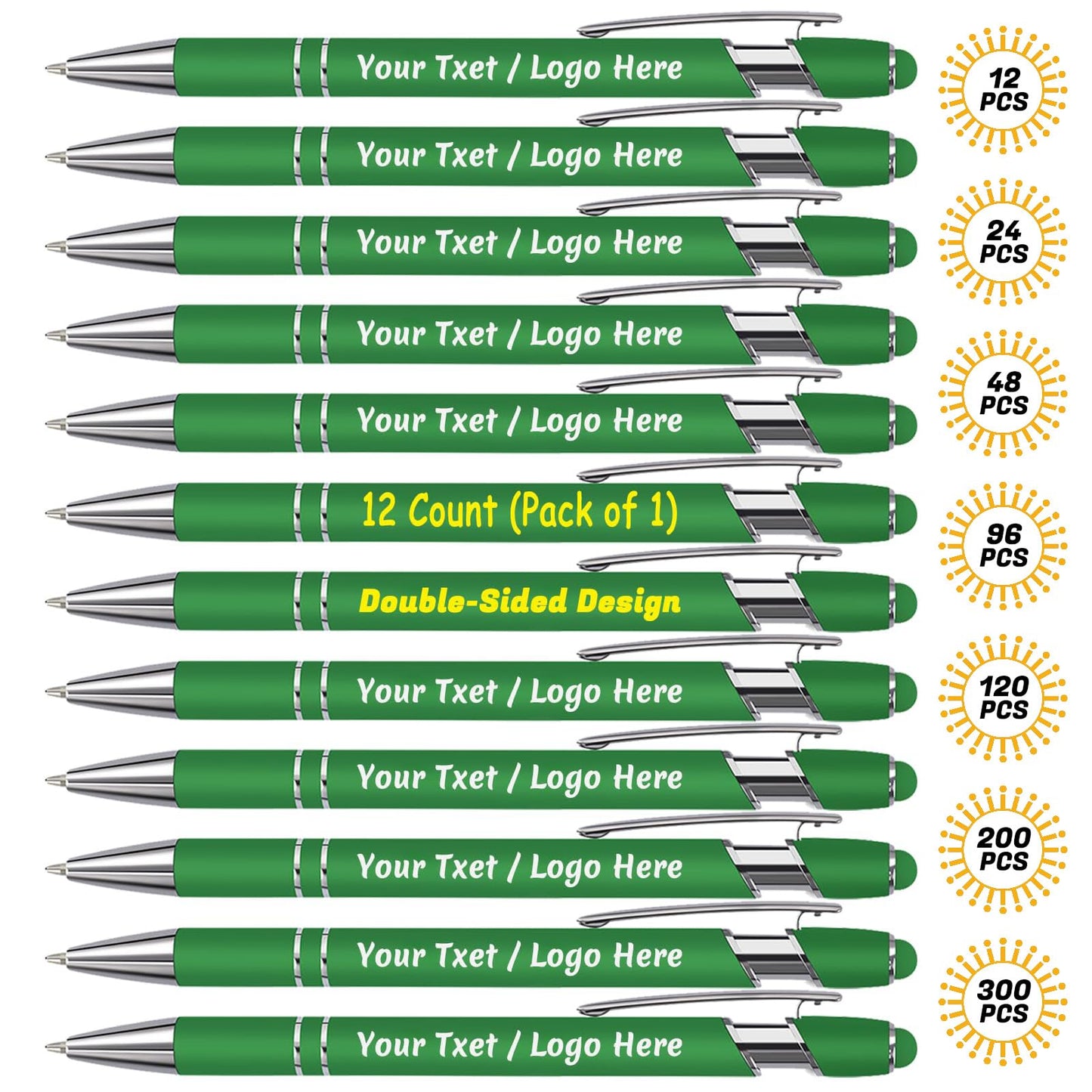 NGTSFLY Personalized Pens with Stylus Tip - FREE PERSONALIZATION - Customized Stylus Ballpoint Pens