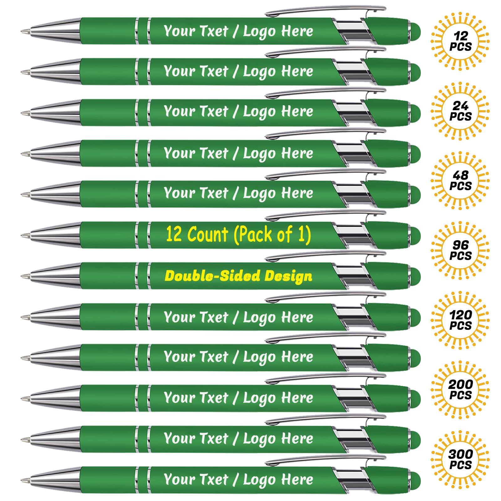 NGTSFLY Personalized Pens with Stylus Tip - FREE PERSONALIZATION - Customized Stylus Ballpoint Pens