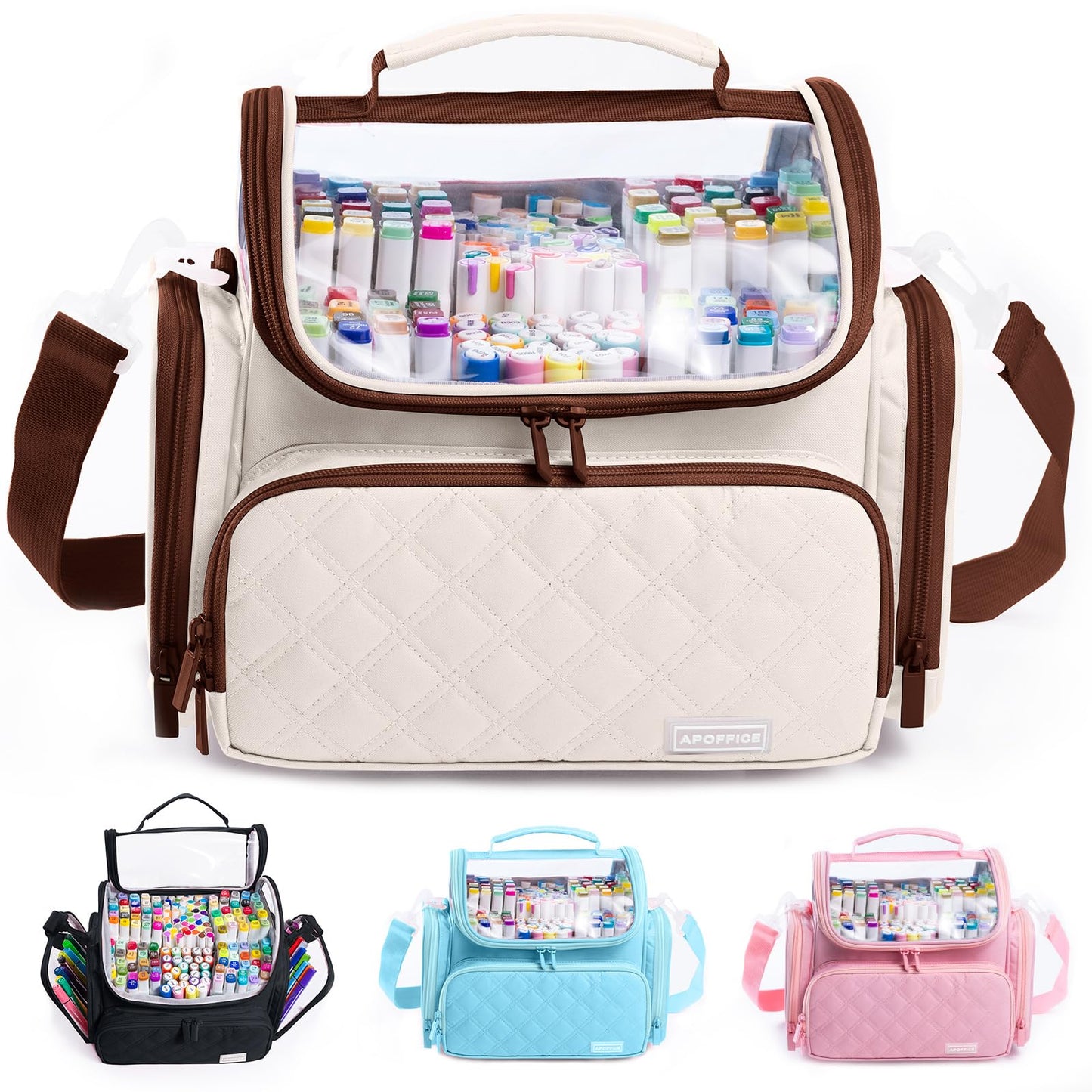 APOFFICE Large Marker Case for 150-200 Markers, Marker Organizer Bag