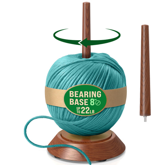 BARVA Yarn Holder Set 22 Lb Capacity for Chunky Yarn w/Extra Spindle | Smooth Bearing Spinner & Big