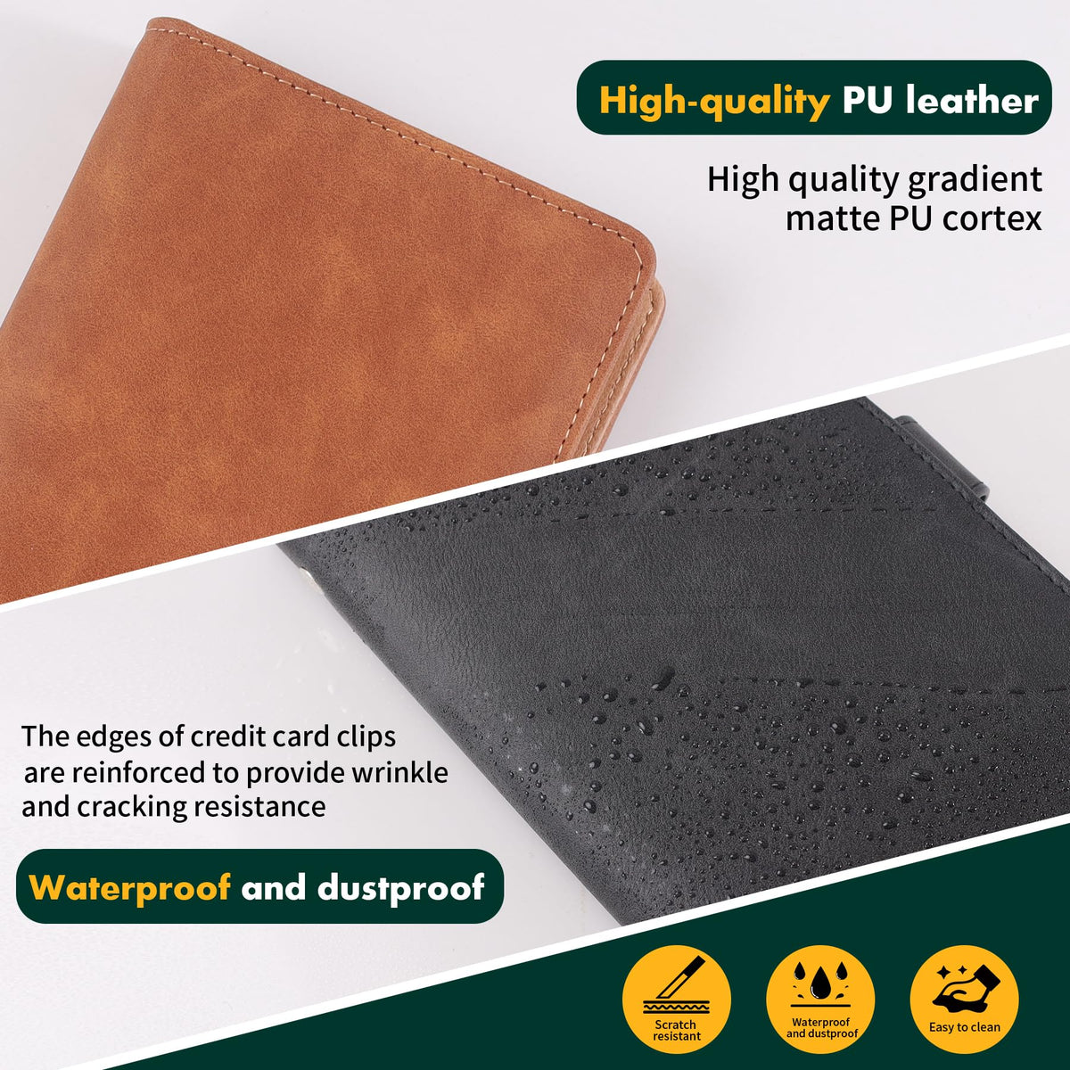XMLINPER Business Card Organizer holder Book,Credit Card holder,Leather Card Organizer Business