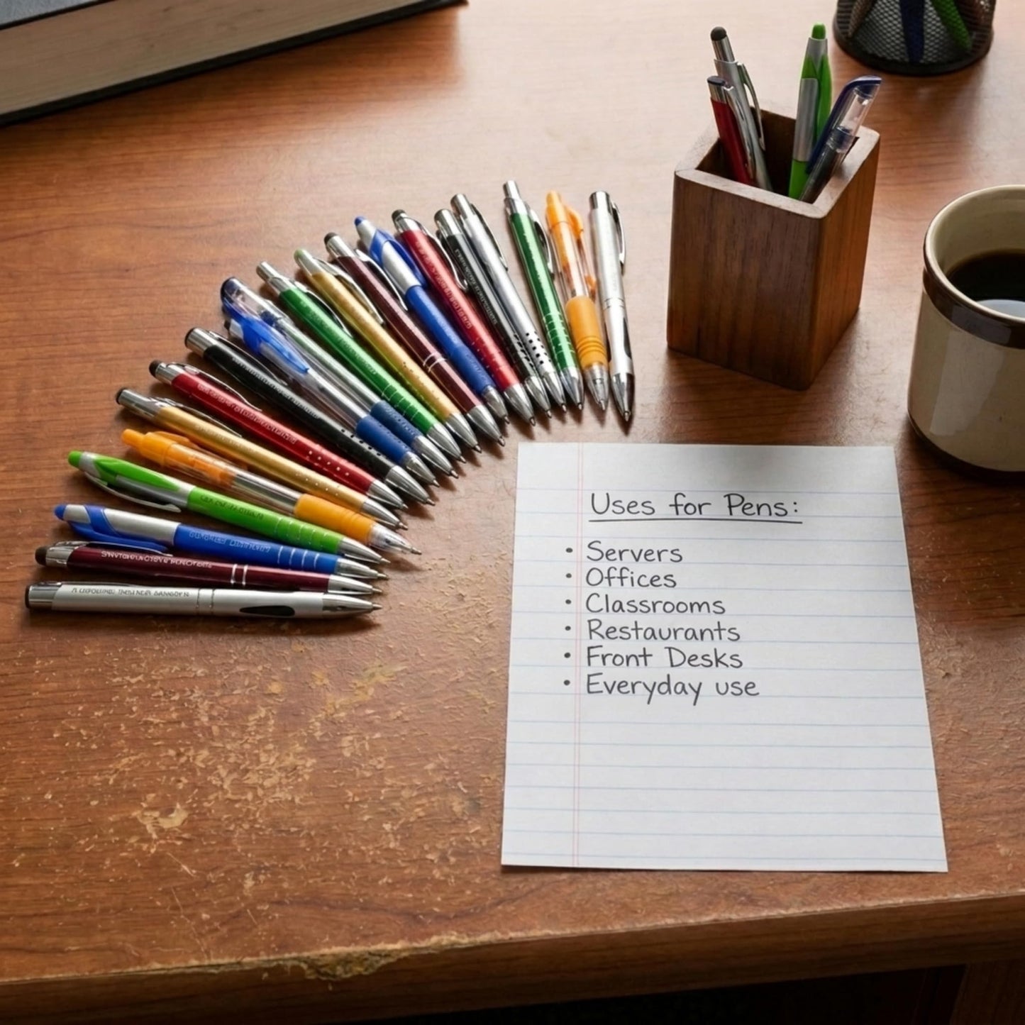 Misprinted Pen Assortment / 100 Count Misprinted Pens/Bulk Lot Variety Of Black And Blue Ink