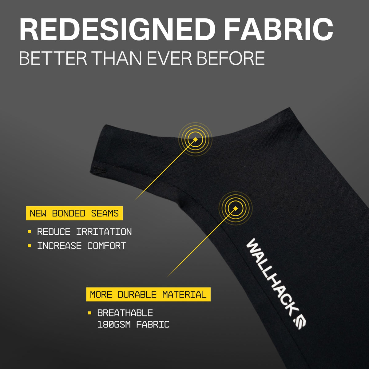 Wallhack Gaming Pro Sleeve | Low-Friction, High Comfort Performance | Improve comfort on cloth and