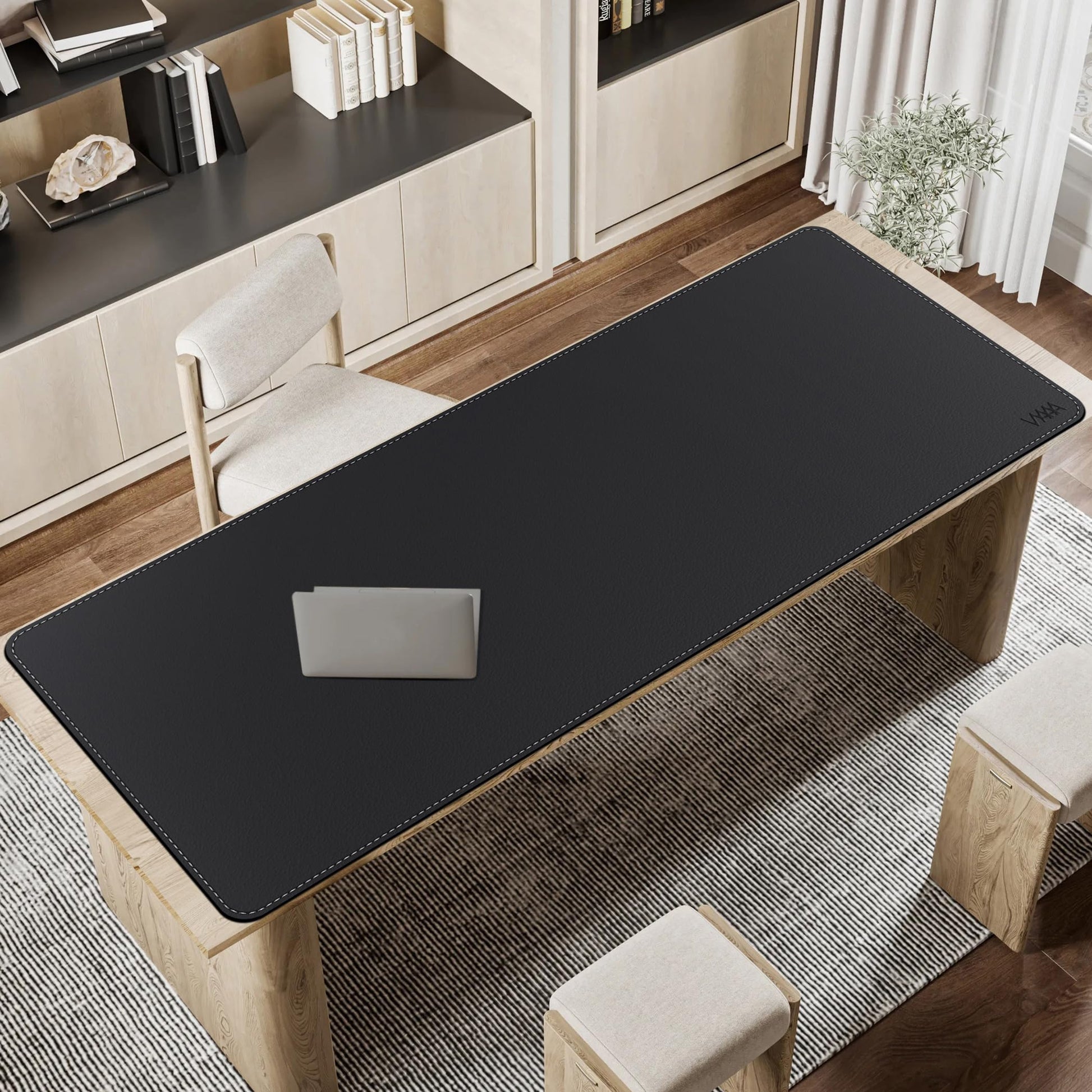 VYAAA Leather Desk Mat, 66.9"×27.5" Large Mouse Pad, Desktop Protector for Desk, Multifunctional