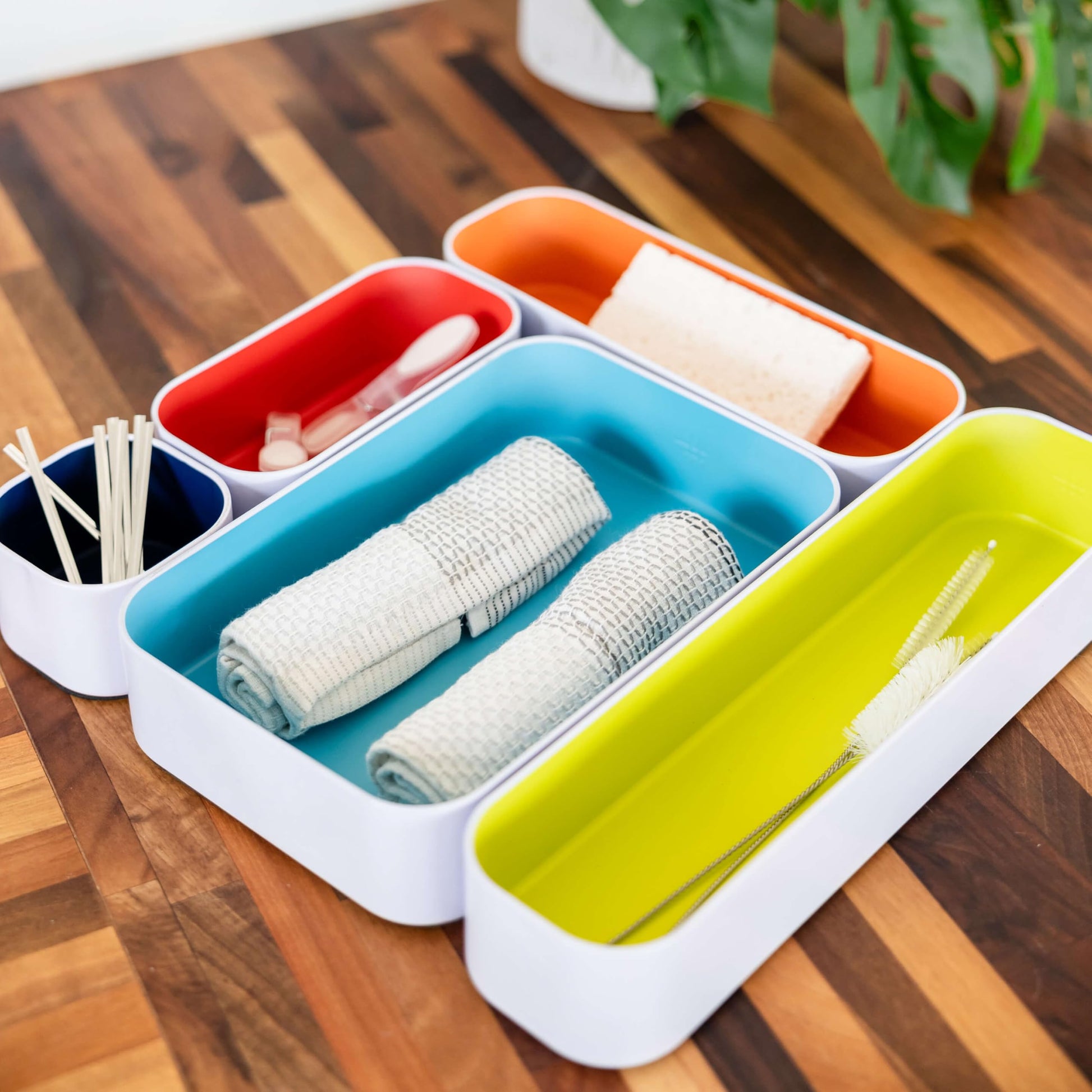 Three by Three Seattle Metal Drawer Organizer Tray Set, 10-Pc (Assorted)