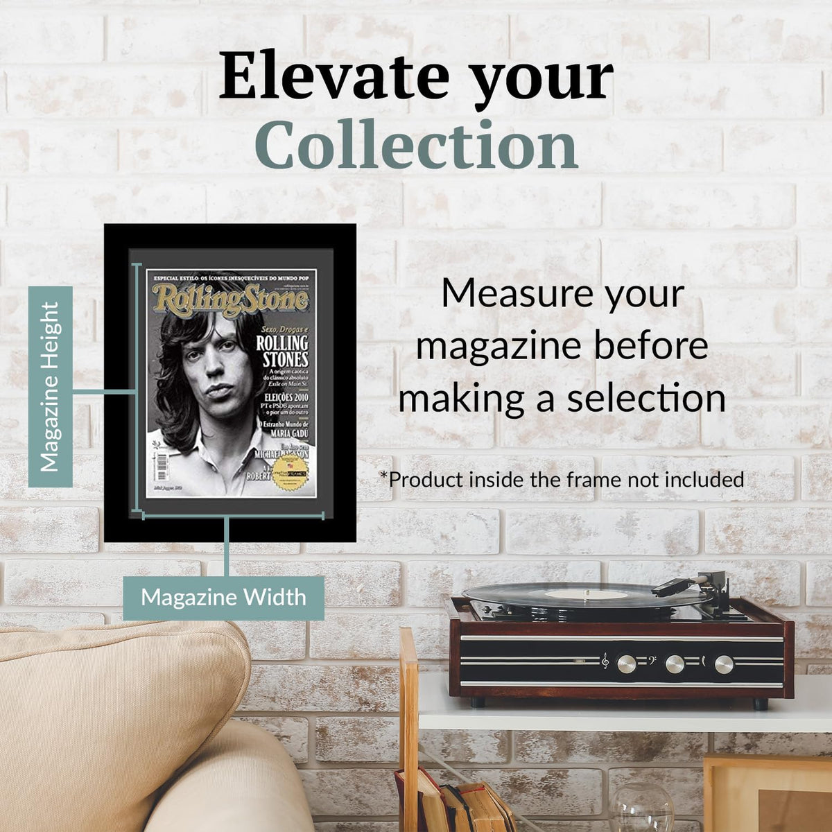 Creative Picture Frames 10.5 x 12.5 Magazine Frame with Full-Strength Glass, Holds Up To A 1/4"