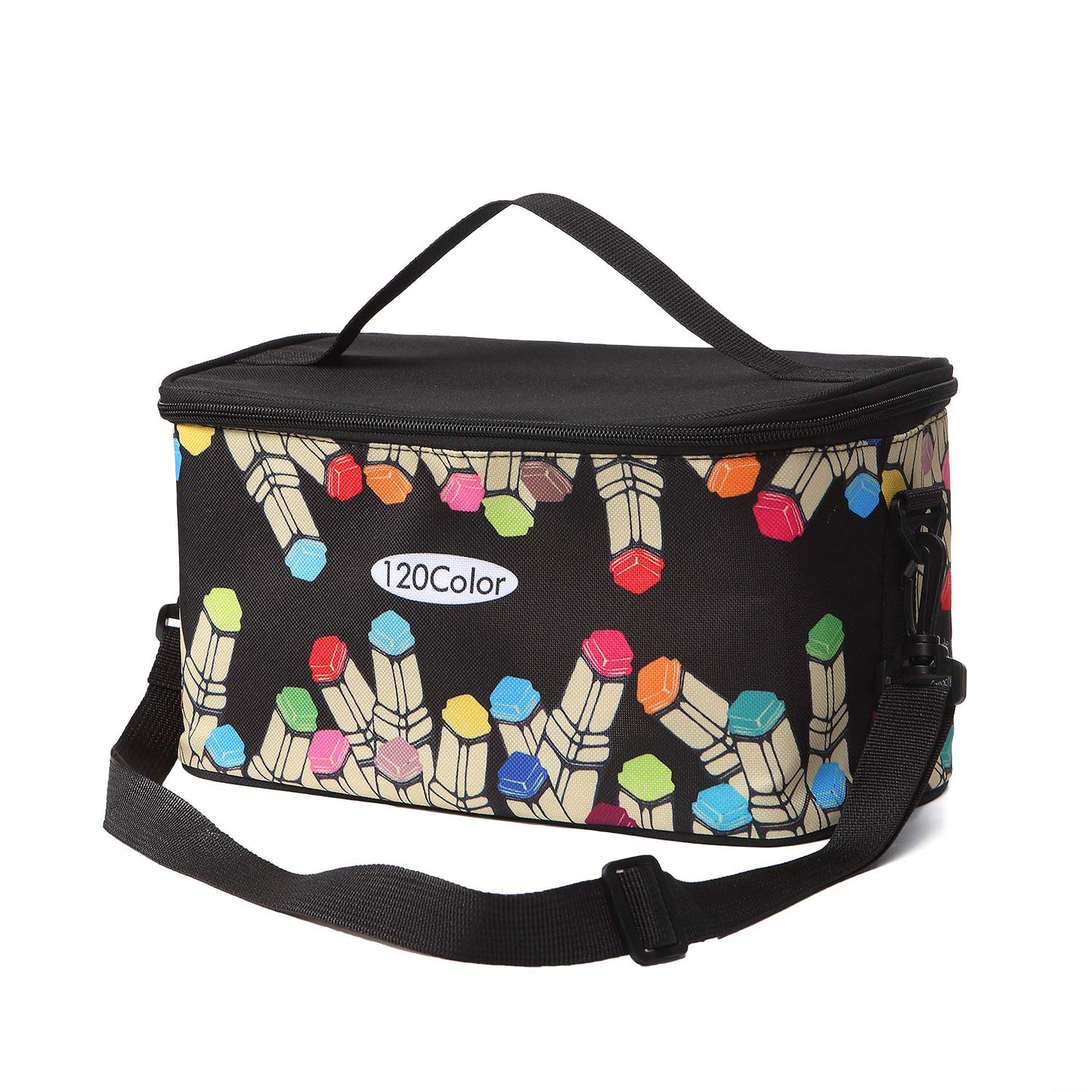 Toprema New Marker Pen Case Holder for 120 Markers Organizer Multifunctional Zipper Storage