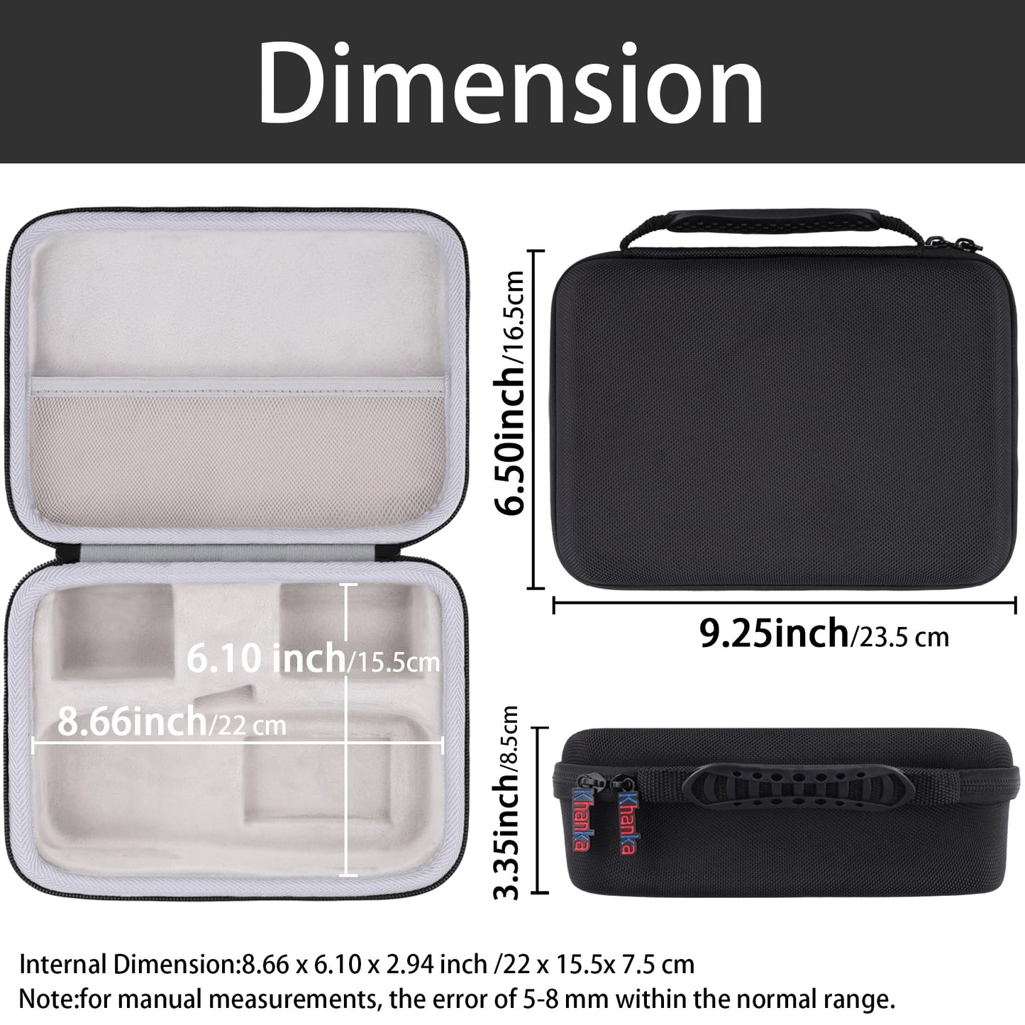 khanka Hard Carrying Case for DYMO LetraTag LT-100H / 100H Plus Handheld Label Maker – Protective