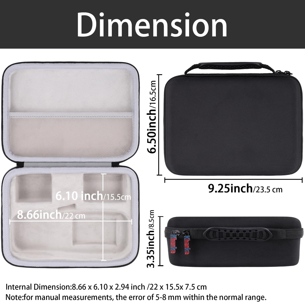 khanka Hard Carrying Case for DYMO LetraTag LT-100H / 100H Plus Handheld Label Maker – Protective