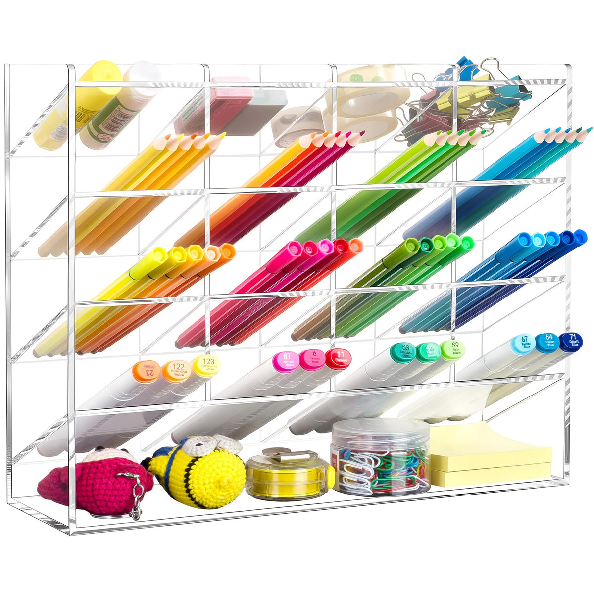 BEYGORM Acrylic Vertical Marker Organizer for 200 Markers, Desk Orgaizer