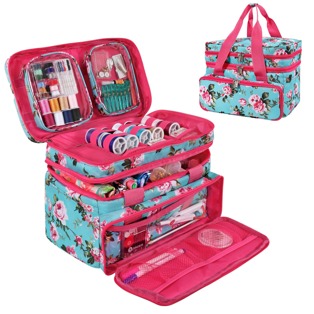 SINGER Sewing Accessories Organizer (Bag Only) – Double Layer Portable Sewing Storage Bag | 2