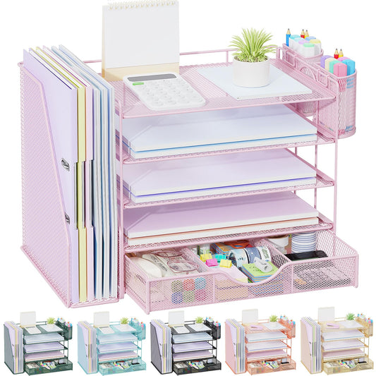 gianotter 5-Tier Desk Organizer with Drawers and File Holders
