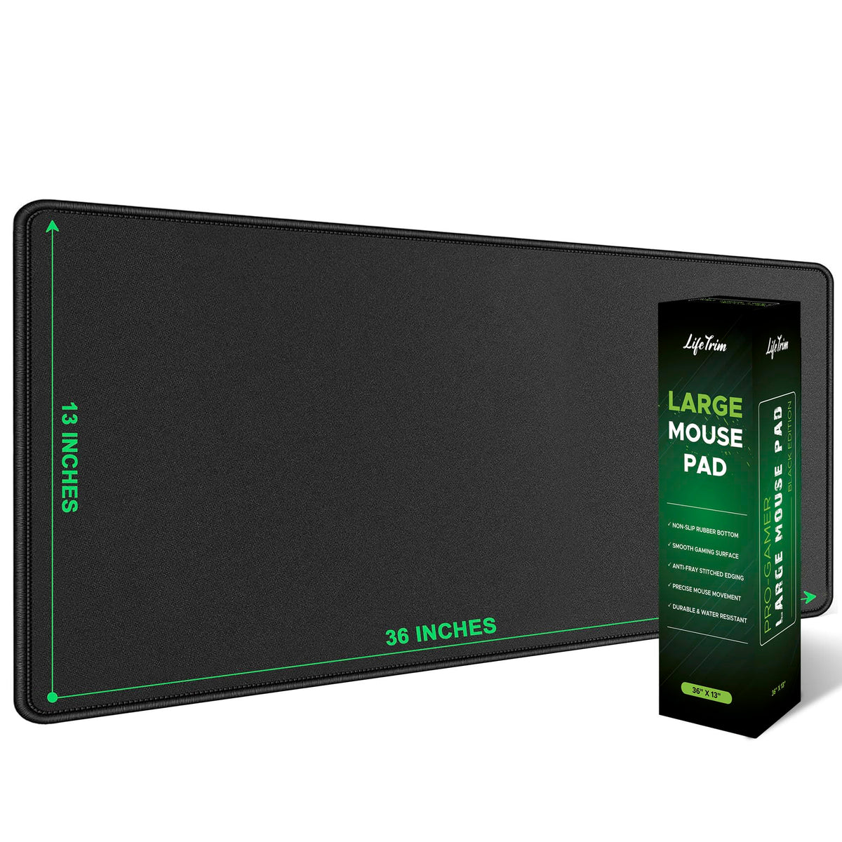 LifeTrim 36” x 13” Extra Large Mouse Pad Gaming Extended Keyboard Mat Full Desk Cover Oversized