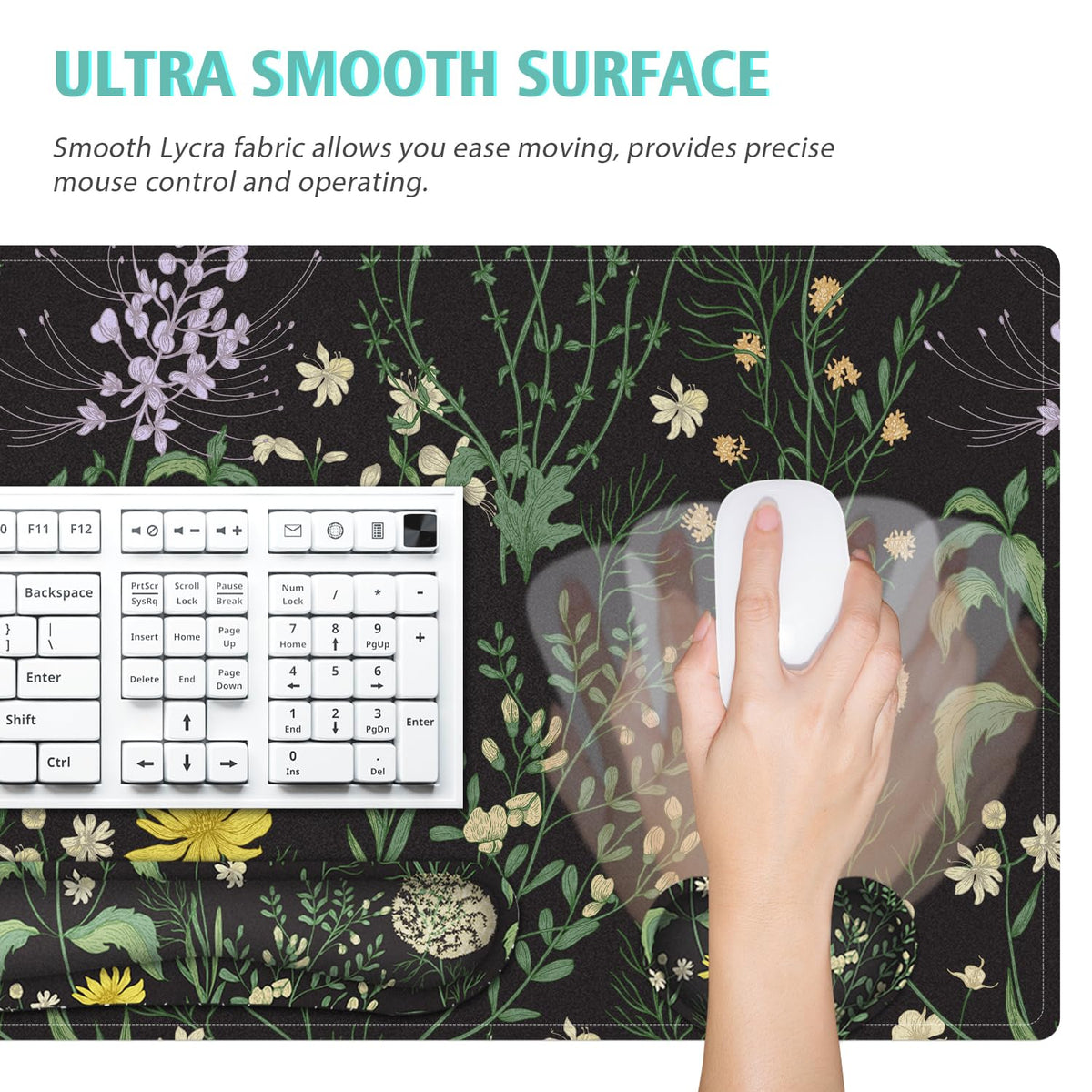Desk Mat, Mouse Pad with Wrist Rest,4-in-1 Large Mouse Pads for Desk,Computer Ergonomic Mousepad