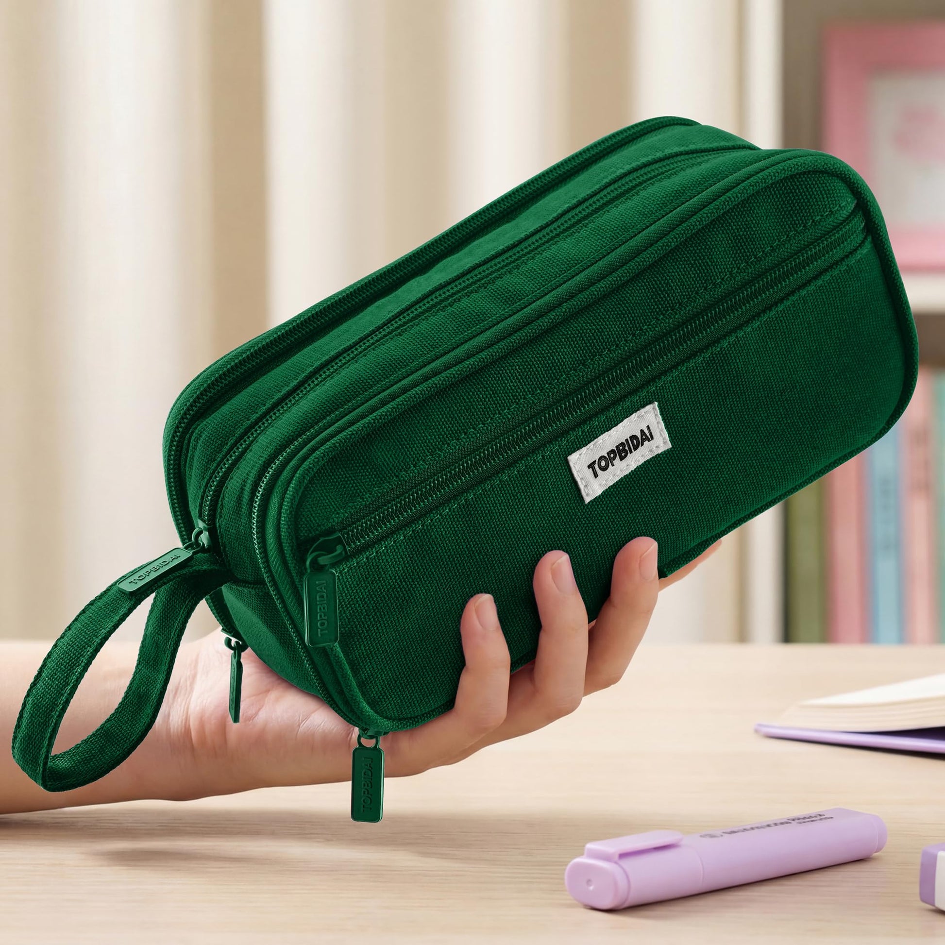 TOPBIDAI Large Pencil Case Pouch for Girls Boy Women Men Adults