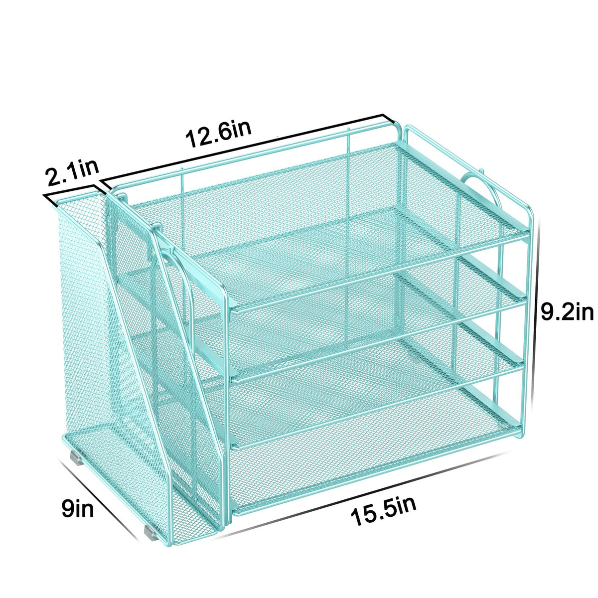 Spacrea 4-Tier Paper Organizer for Desk with File Organizer