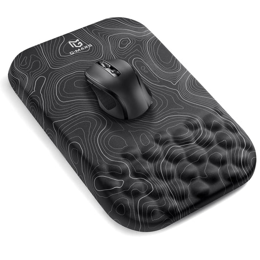 Gimars Upgrade Ergonomic Mouse Pad Wrist Rest with Memory Foam Massage Bump, Enlarge [ 30% Larger