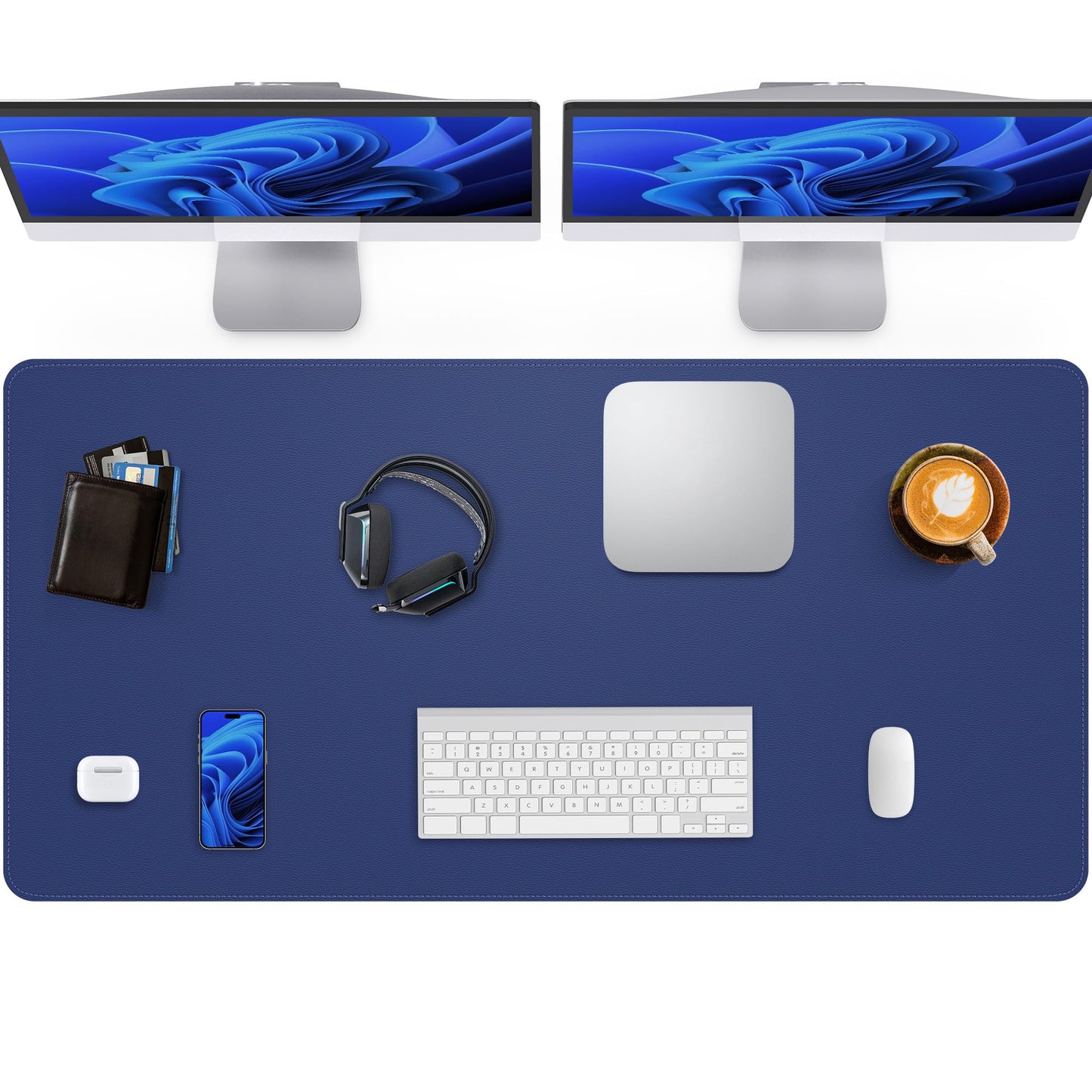 CEBOWA Large Desk Pad Mat - Waterproof Mouse Pad & Desk Protector, Non-Slip XL PU Leather Gaming