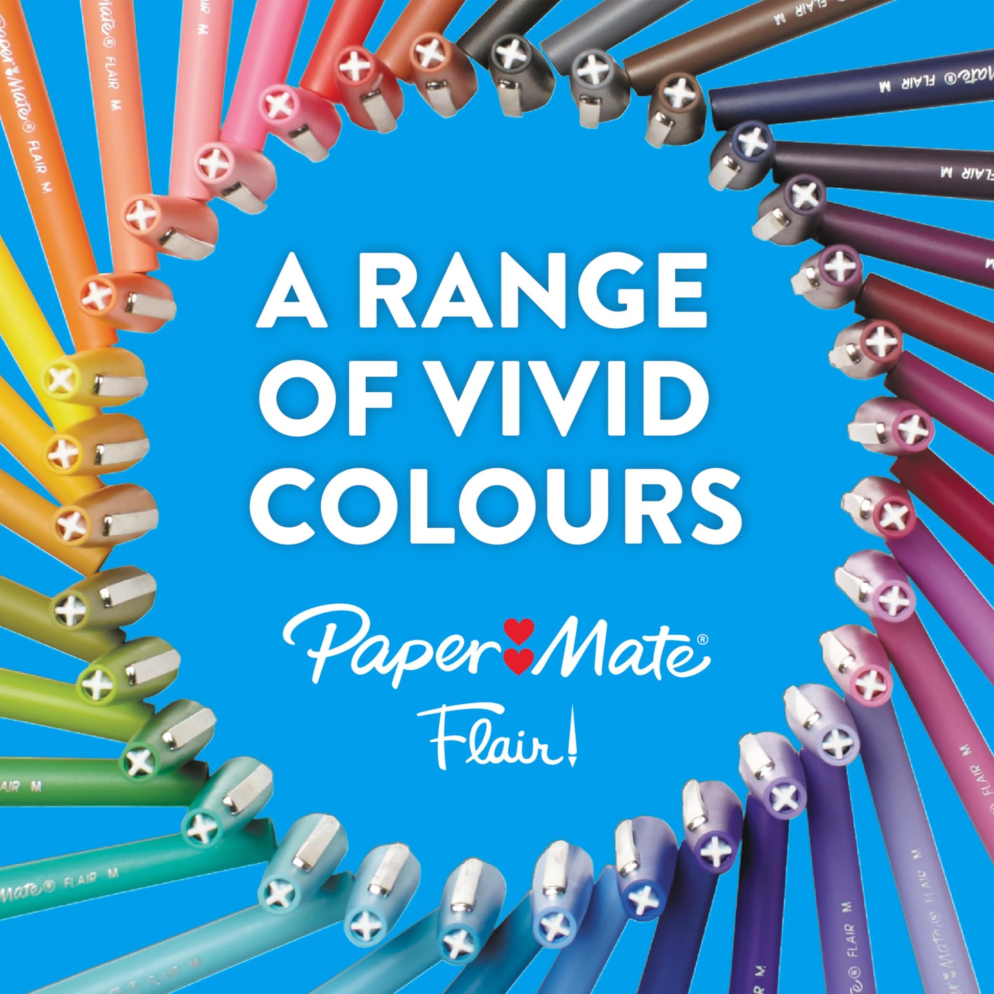 Paper Mate Flair Felt Tip Pens | Medium Point (0.7 mm) Writing Pens | Blue | for Writing, Drawing &