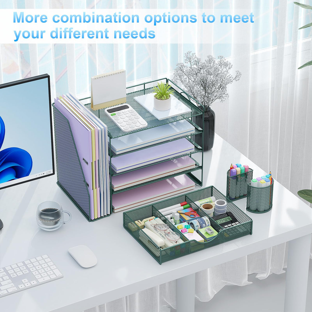 gianotter 5-Tier Desk Organizer with Drawers and File Holders