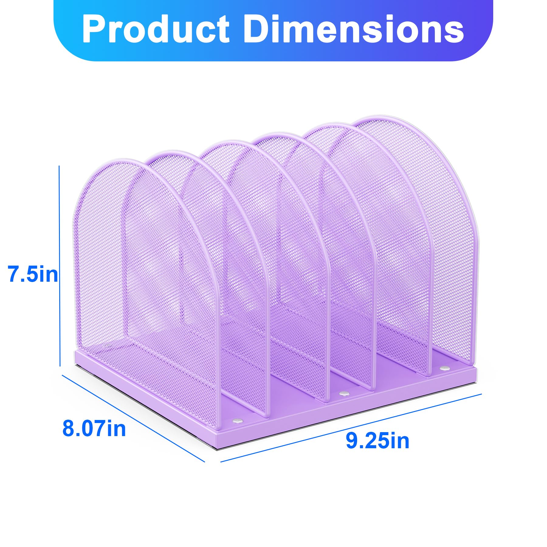 gianotter Desktop File Organizer with 5 Compartments
