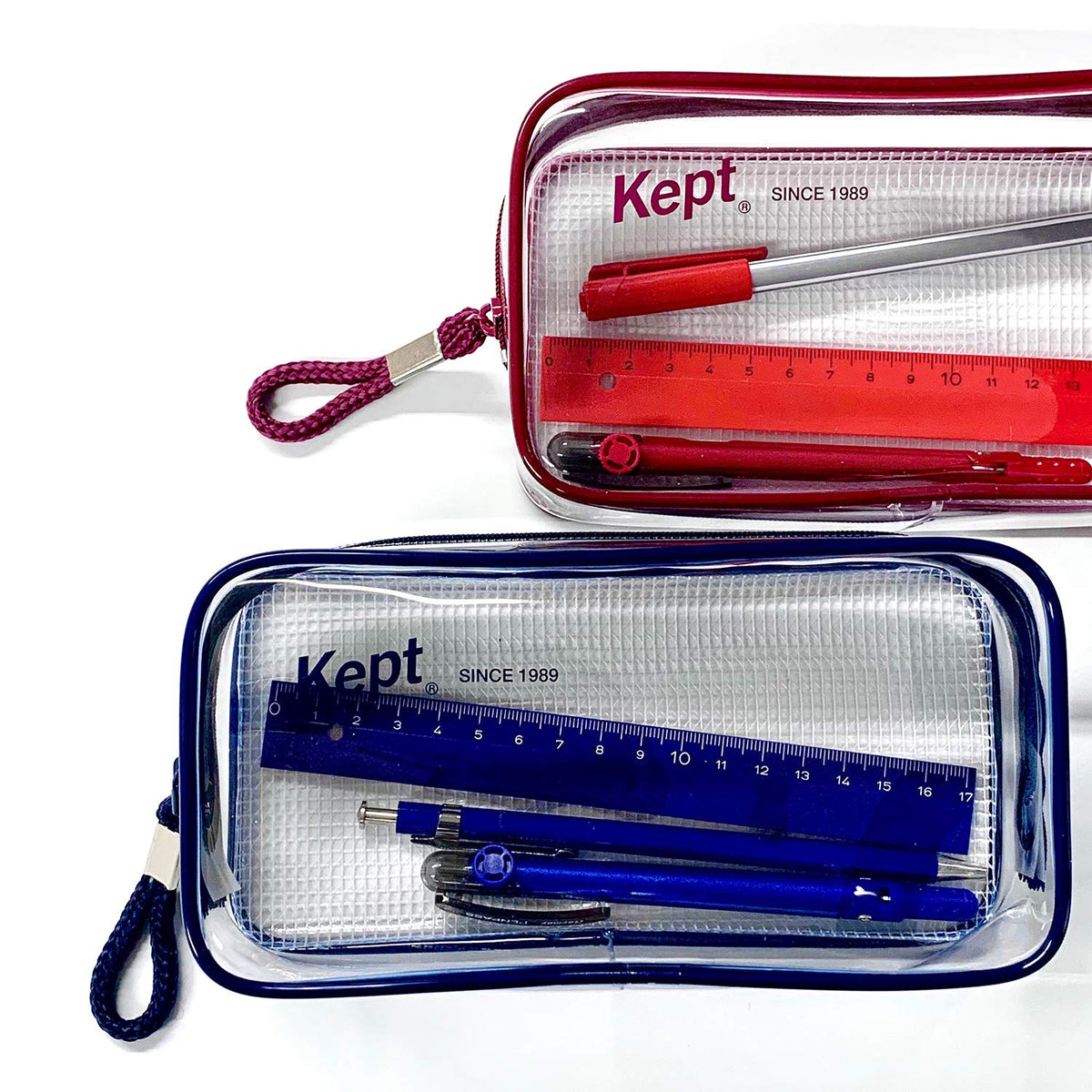 レイメイ藤井 Kept Raymay KPF902K Fujii Pencil Case, Clear Pen Pouch, Navy