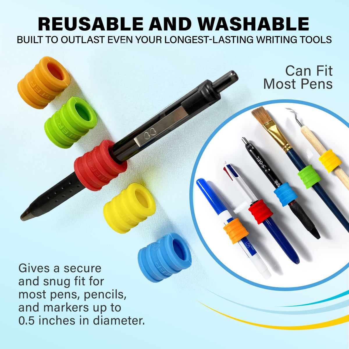 Better Labz Stick-O Pen Magnetic Pen Pencil Holder - Holds Most Pens, Pencils and Thin Markers.