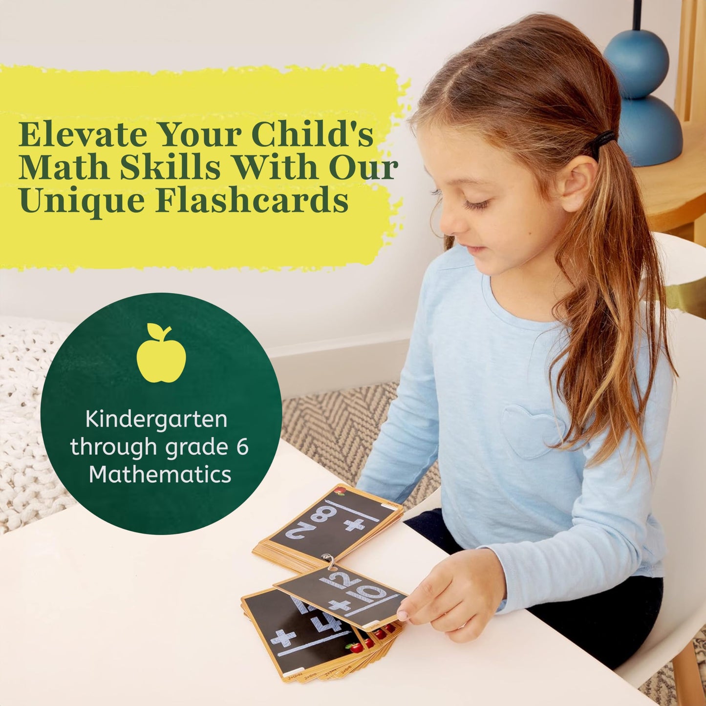 Star Right Math Flash Cards Set of 4 - Addition, Subtraction, Multiplication, Division with 4 Rings