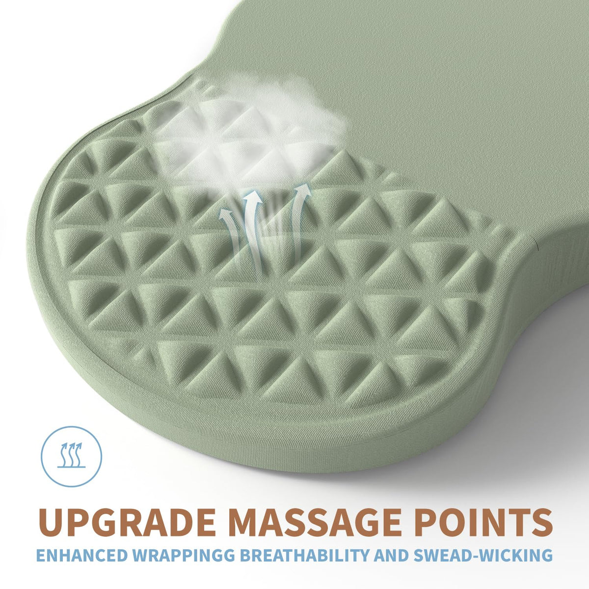 PYEDCA Ergonomic Mouse Pad Wrist Support with Foam Massage Design, Pain Relief Mousepad with Wrist
