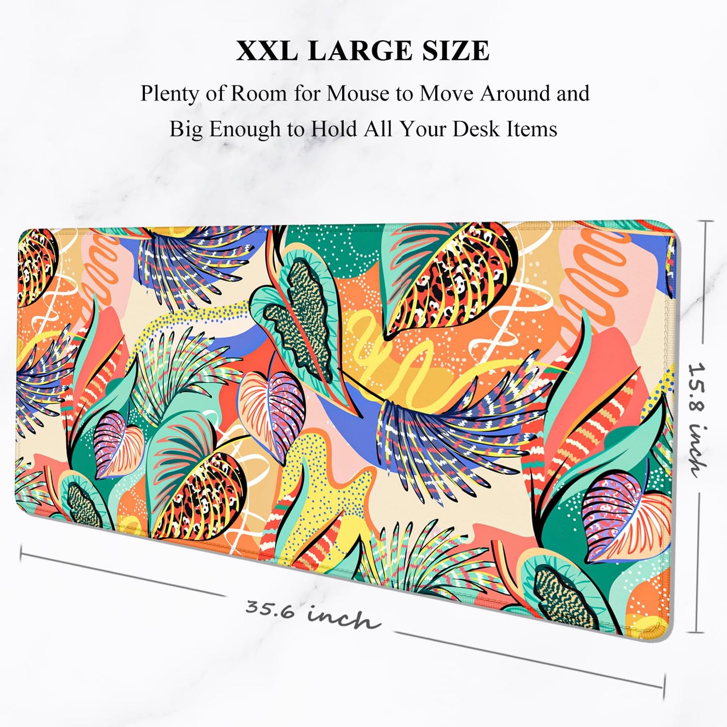 Auhoahsil Desk Mouse Pad, Large Gaming Mousepad, XXL Desk Pad, Extended Long Superior Micro-Weave