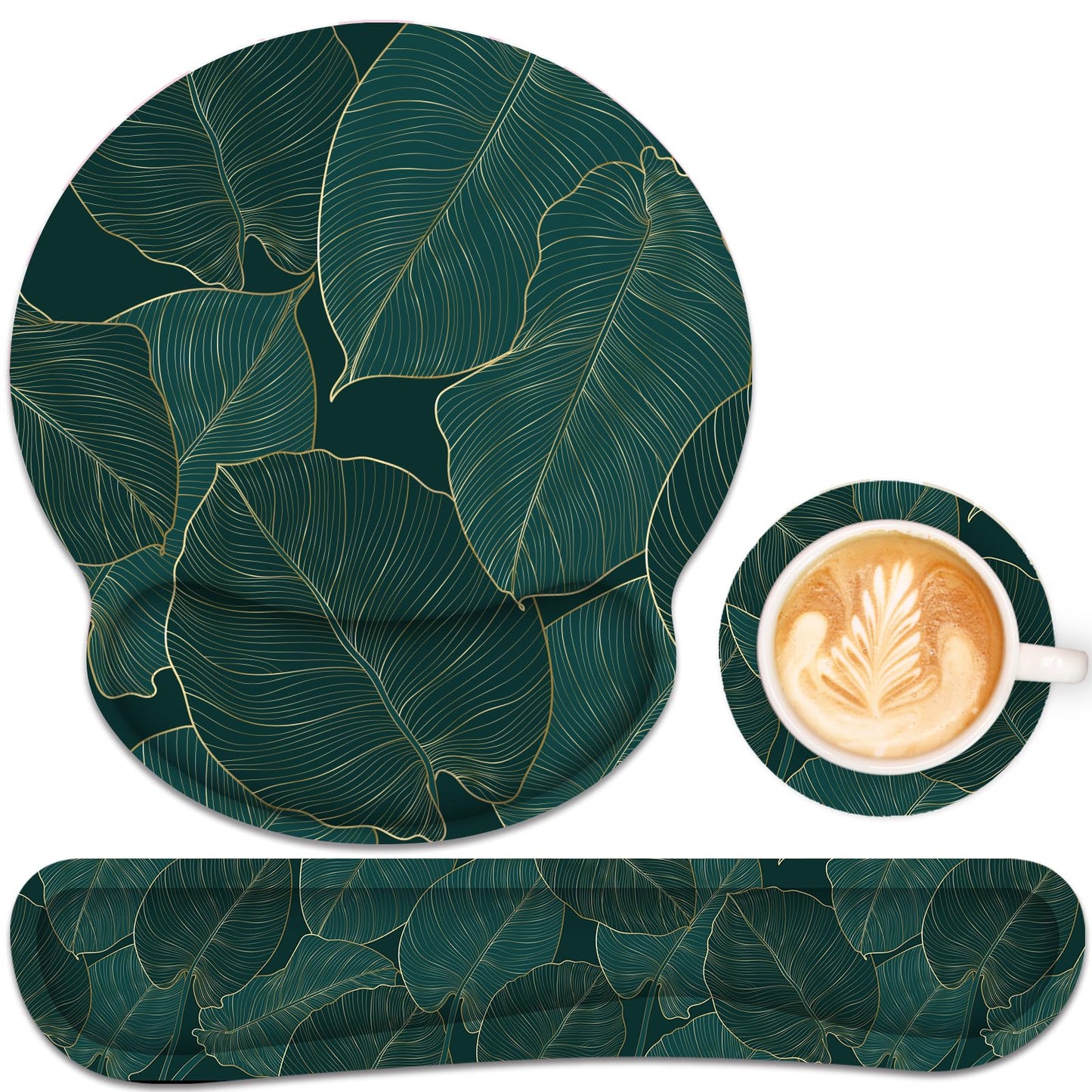 Ergonomic Mouse Pad with Wrist Rest and Keyboard Wrist Rest, Mousepad