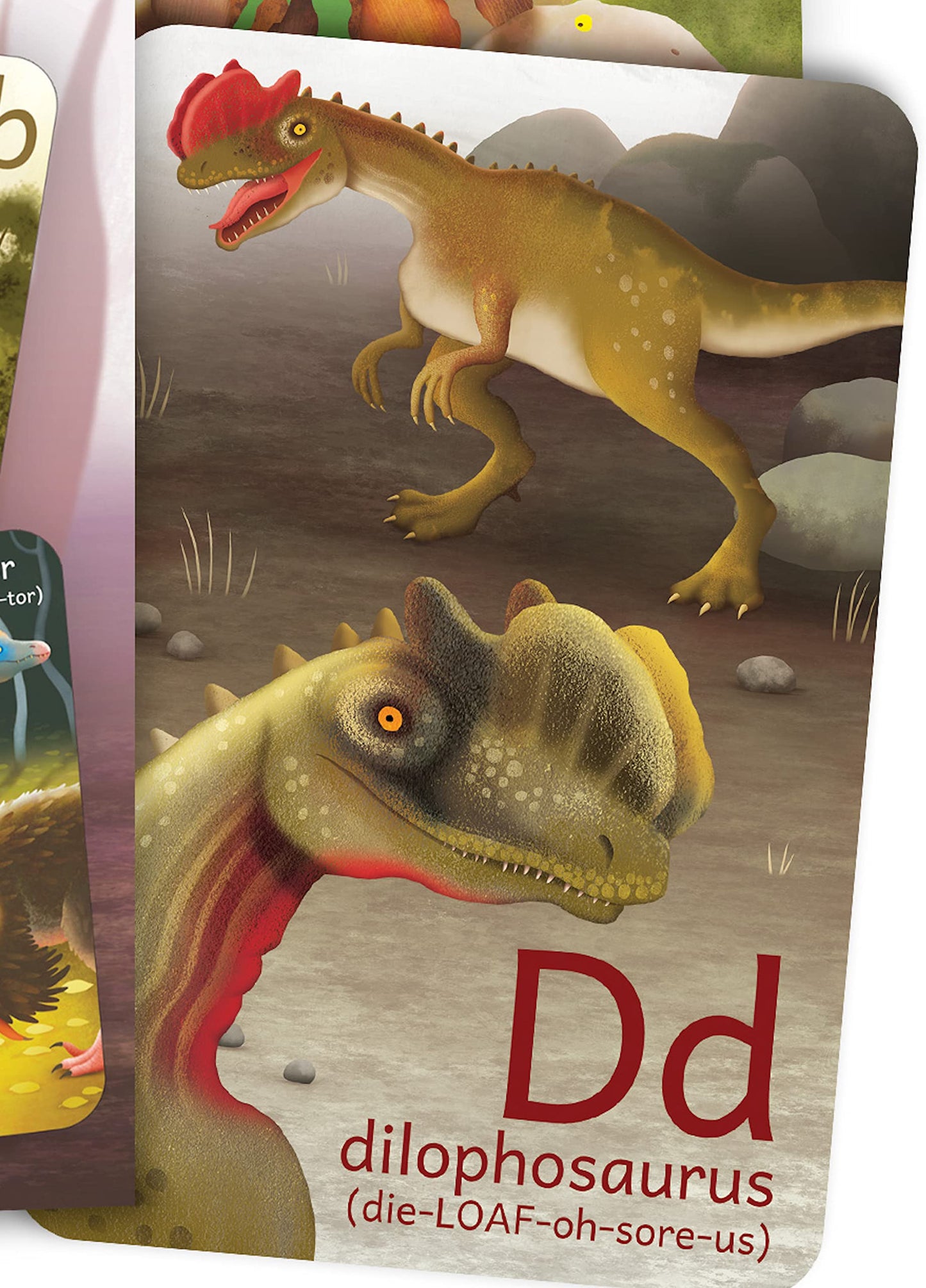 Tiny Worlds: Dinosaur ABC Flash Cards, Alphabet A to Z Dinosaurs flashcards for Kids 4-8 Years