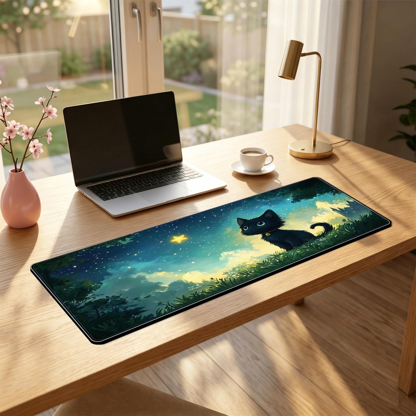 PEPYJAN Large Mouse Pad, Rubber, Non-Slip, Fade-Resistant, for Gaming and Office, 31.5 x 11.8
