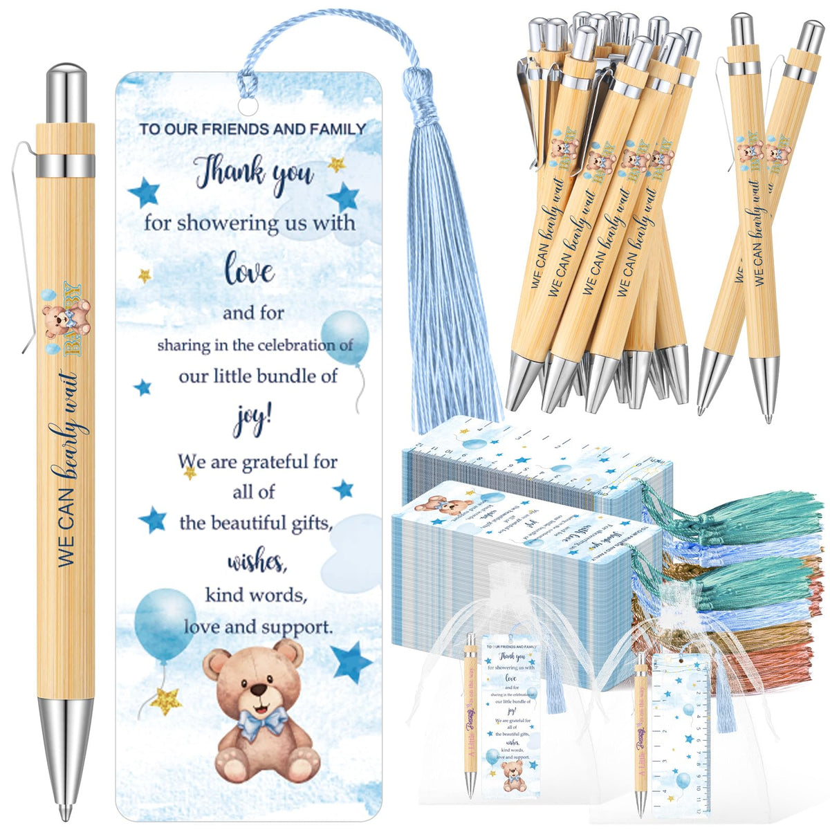 Gilprop 50 Sets Baby Shower Favors for Guests Includes 50 Baby Shower Ballpoint Pens 50 Thank You