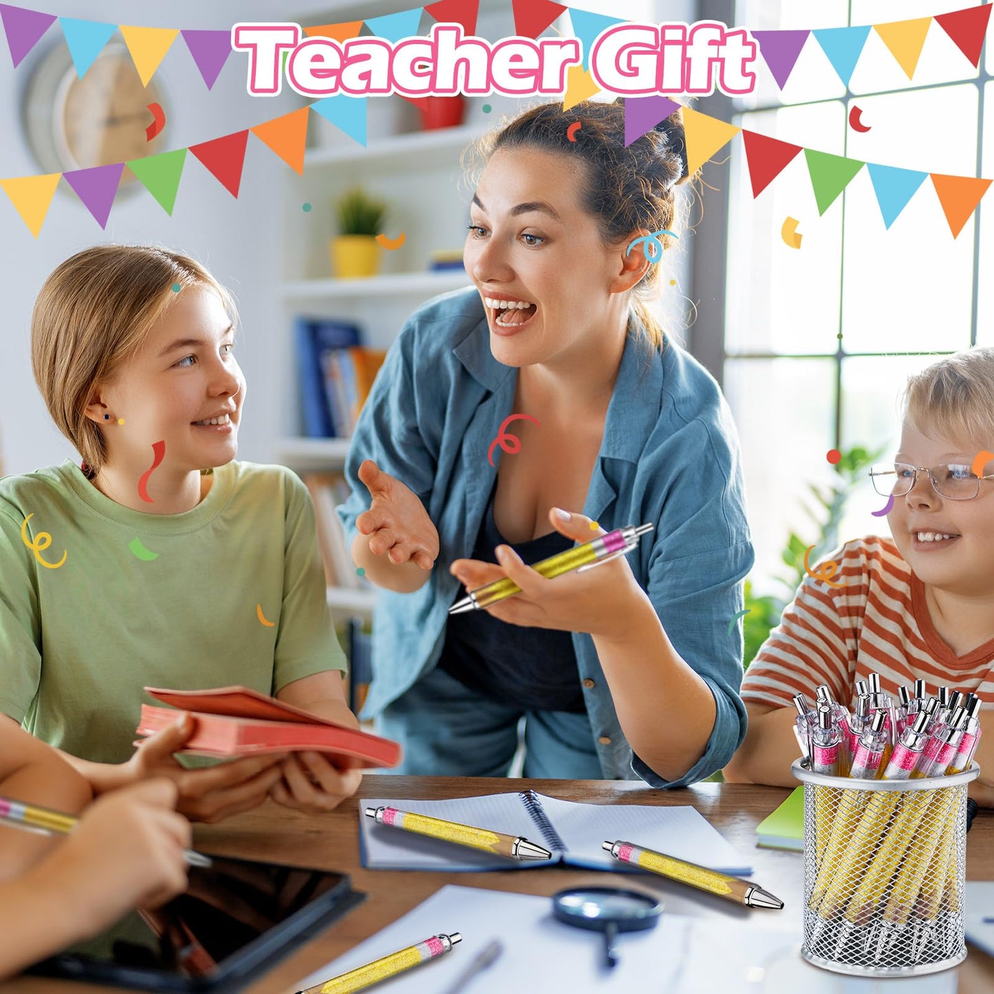 Motipuns 50 Pcs Teachers Pen Bulk Christmas Teacher Appreciation Gifts Bulk