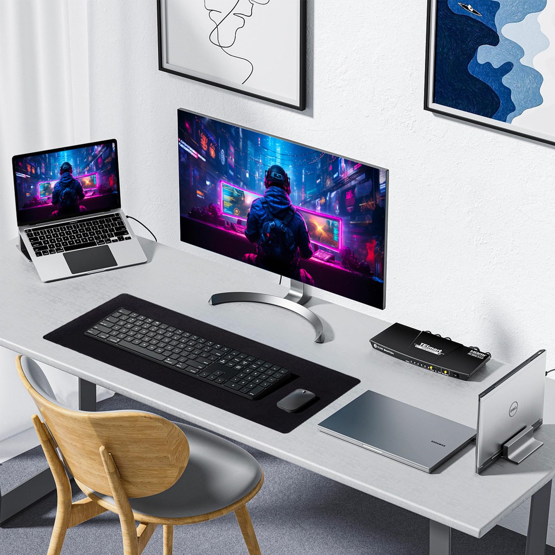 ALOANES Non-Slip Extended Mouse Pad Office&Home Desk Mat Stitched Edge