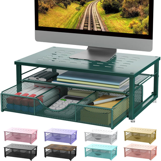 gianotter Computer Monitor Stand Riser with Drawer