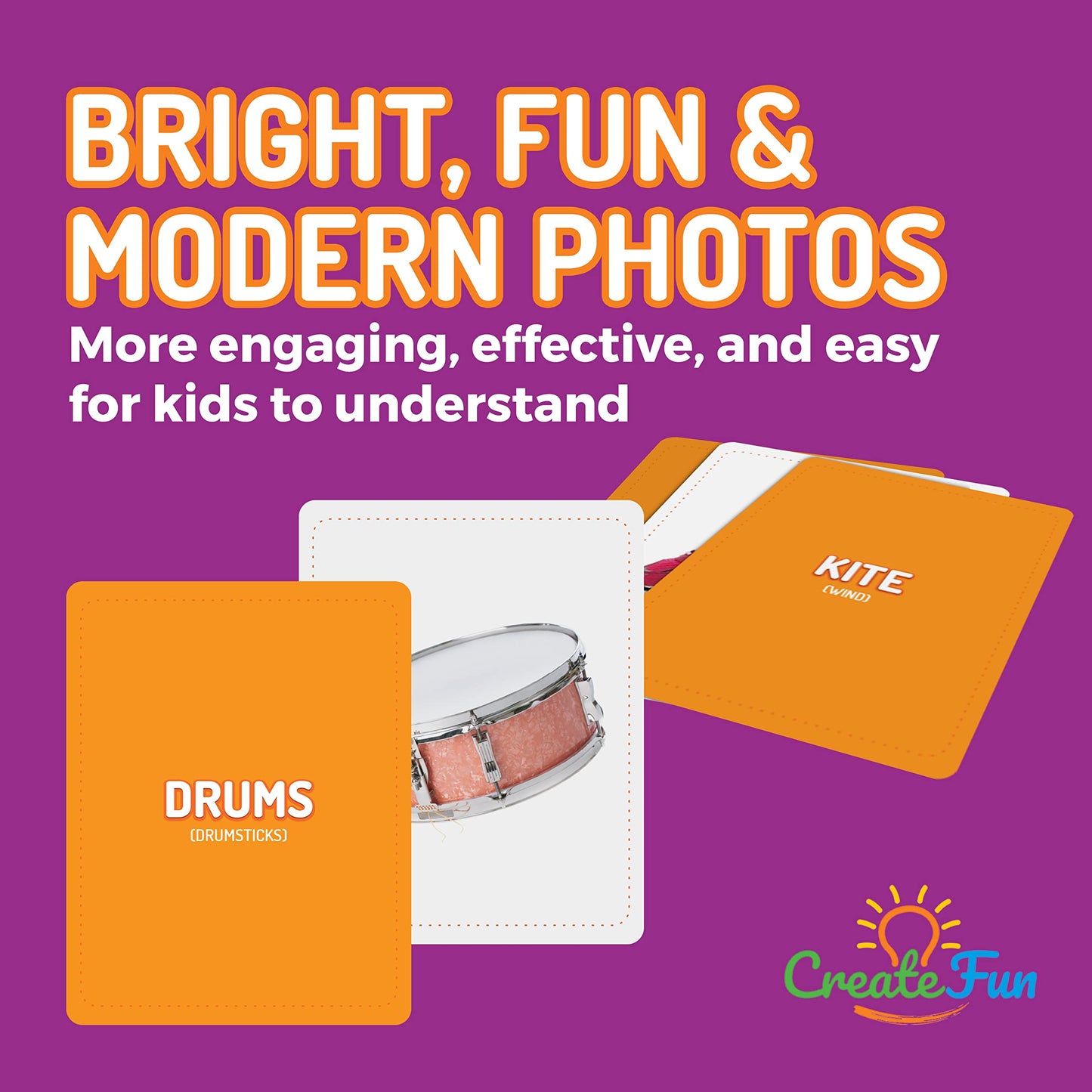 CreateFun Go Together Flash Cards, 50 Real Matching Picture Cards, 25 Pairs