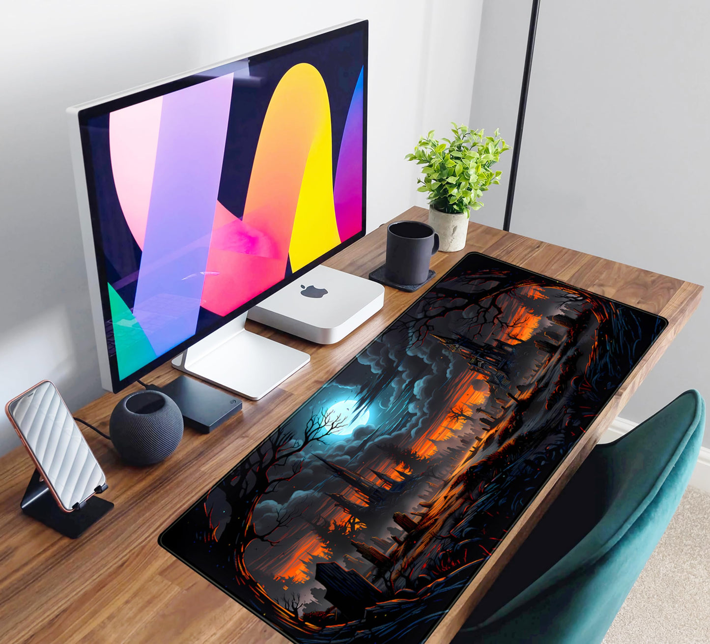 Dark Fantasy Castle Desk Pad Extended Gaming Mouse Pad, XXL Large Computer Laptop Keyboard Wireless