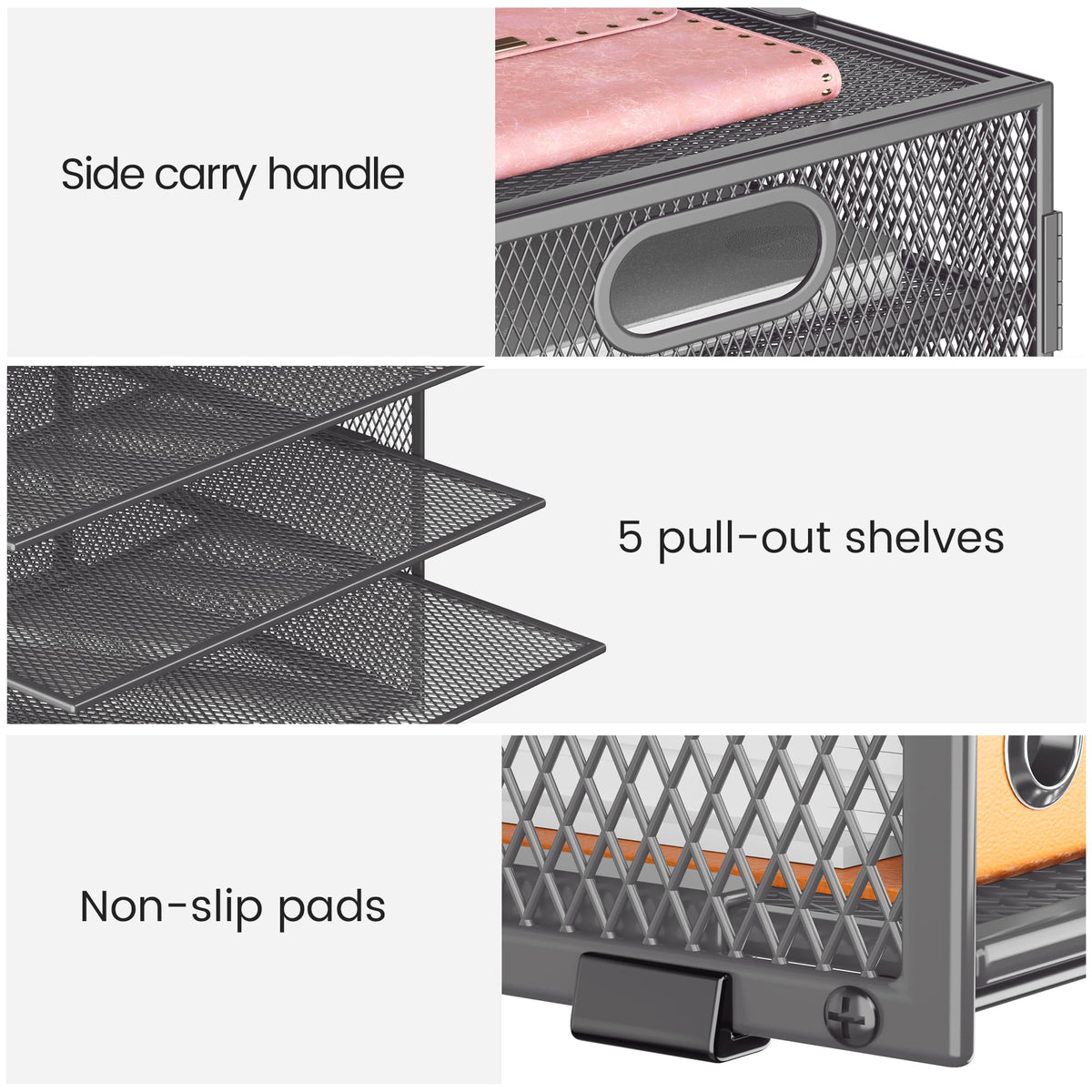 Lavatino 2 Pack 8-Tier Office Desk File Organizer, Letter Tray Paper Organizer with Handle