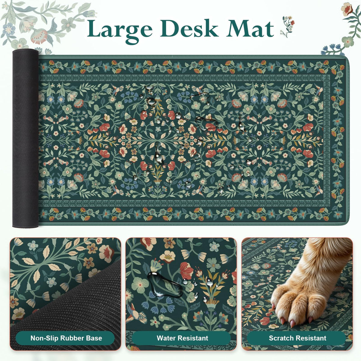 iLeadon Ergonomic Mouse Pad Set with Wrist Rest Non-Slip Desk Mat Set