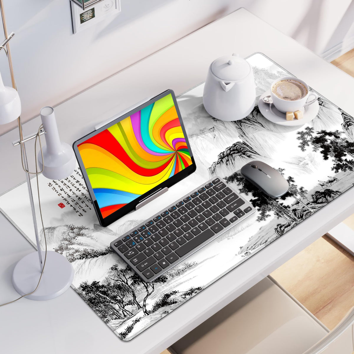 LL-COEUR XXL Landscape Gaming Mouse Pad Computer Keyboard Mat Office Desk Pad (Landscape 2, 27.5" x