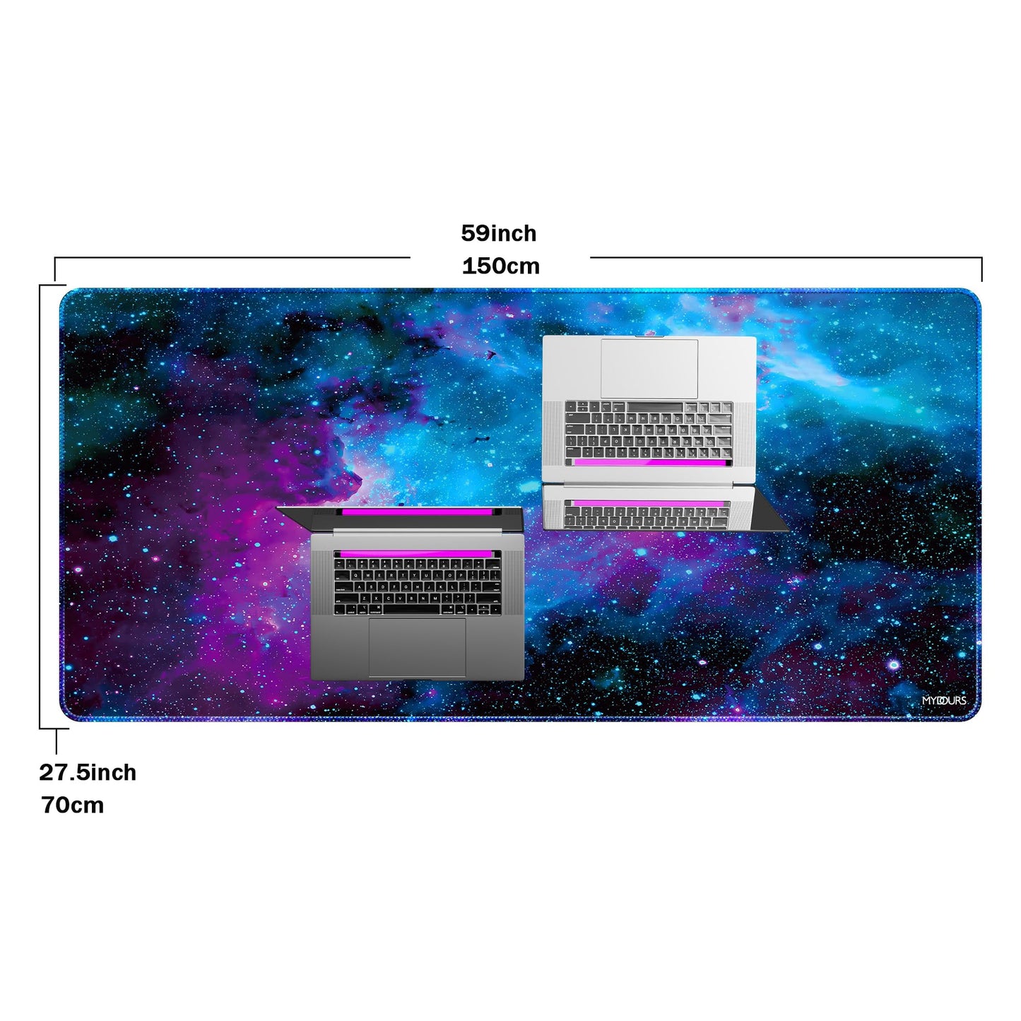 Mydours 59" x 28" Gaming Mouse Pad, XXXL Full Desk Pad (Purle Universe)
