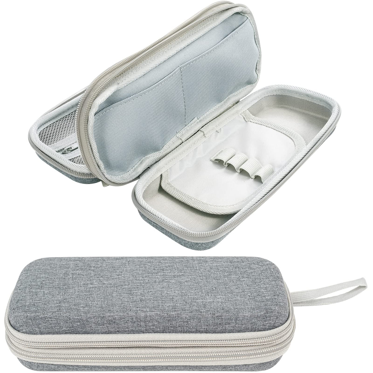 ProCase 2-Layer Hard Pencil Case, Large Capacity Storage Box Pouch, Grey